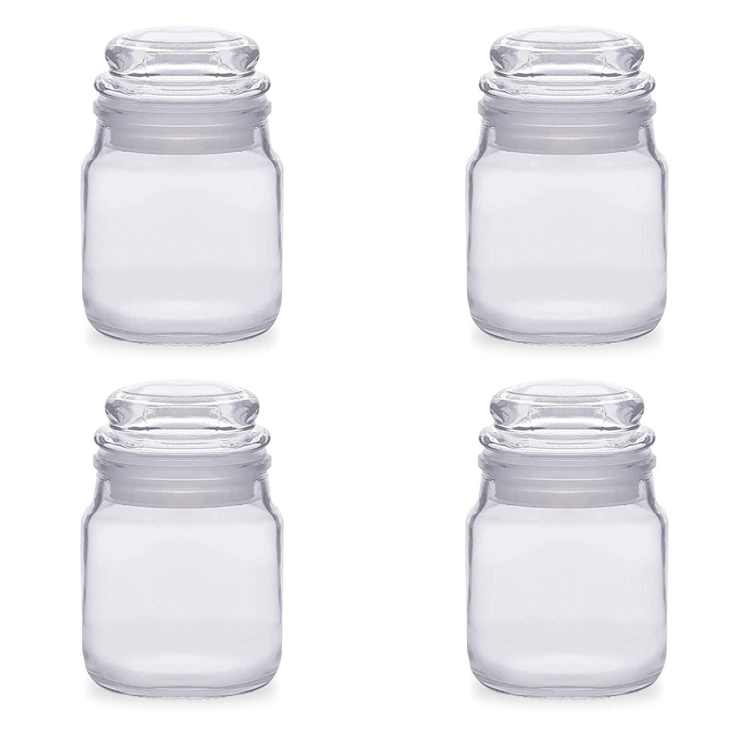 Shoprythm Packaging,Cosmetic Jar Transparent glass jar with airtight lid Shoprythm Packaging,Cosmetic Jar Transparent glass jar with airtight lid